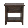 Paradise Valley Rectangular End Table in Saddle Brown