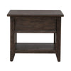 Paradise Valley Rectangular End Table in Saddle Brown