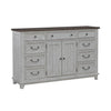 River Place 9 Drawer Dresser in Riverstone White and Tobacco image