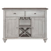 Ocean Isle Buffet in Antique White with Weathered Pine image