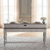 Liberty Furniture Ocean Isle Console Bar Table in Antique White with Weathered Pine