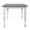 Ocean Isle Rectangular Leg Table in Antique White with Weathered Pine