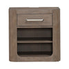 South Bend Open Nightstand w/ Charging Station in Burnished Clay
