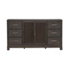 Modern Edge 2 Door 6 Drawer Dresser in Caffe image