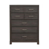 Modern Edge 5 Drawer Chest in Caffe