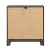 Modern Edge Nightstand w/ Charging Station in Caffe