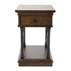 Tribeca Chairside Table in Cordovian Brown