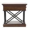 Tribeca Chairside Table in Cordovian Brown