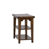Aspen Skies Chair Side Table in Russet Brown