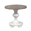Sedona Round End Table in Heavy Distressed White image
