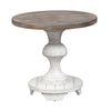 Liberty Sedona Round End Table in Heavy Distressed White image
