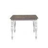 Magnolia Manor Leg Table in Antique White Base w/ Weathered Bark Tops image
