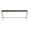 Allyson Park Wood Seat Bench in Wirebrushed White image