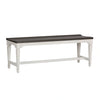Allyson Park Wood Seat Bench in Wirebrushed White image