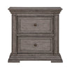 Liberty Furniture Big Valley 2 Drawer Nightstand with Charging Station in Graystone