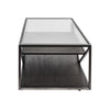 Arista Rectangular Cocktail Table in Cobblestone Brown