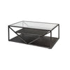 Arista Rectangular Cocktail Table in Cobblestone Brown