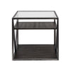 Arista End Table in Cobblestone Brown