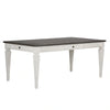 Allyson Park Rectangular Leg Table in White with Charcoal image