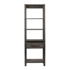 Modern Farmhouse Leaning Bookcase in Dusty Charcoal