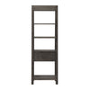 Modern Farmhouse Leaning Bookcase in Dusty Charcoal