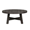Modern Farmhouse Splay Leg Round Cocktail Table in Dusty Charcoal