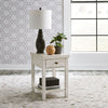 Liberty Furniture Modern Farmhouse Chair Side Table in White