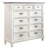 Allyson Park 11 Drawer Chesser in Wirebrushed White