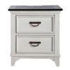 Allyson Park 2 Drawer Nightstand with Charging Station in White