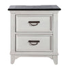Liberty Furniture Allyson Park 2 Drawer Nightstand with Charging Station in White image