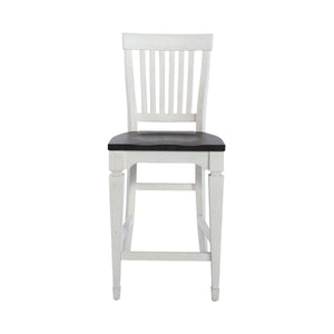 Liberty Furniture Allyson Park Counter Height Slat Back Chair in White with Charcoal (Set of 2) image