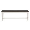 Allyson Park Wood Seat Bench in Wirebrushed White