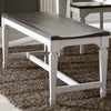 Allyson Park Wood Seat Bench in Wirebrushed White image