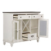 Allyson Park Buffet in White with Charcoal
