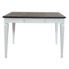Allyson Park Pedestal Counter Height Leg Table in Wirebrushed White