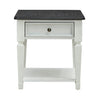 Allyson Park Drawer End Table in Wirebrushed White
