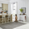 Allyson Park Pet Feeder in Wirebrushed White with Charcoal Top EST SHIP TIME APPX 4 WEEKS image