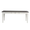 Allyson Park Rectangular Leg Table in White with Charcoal image
