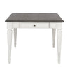 Allyson Park Rectangular Leg Table in White with Charcoal image