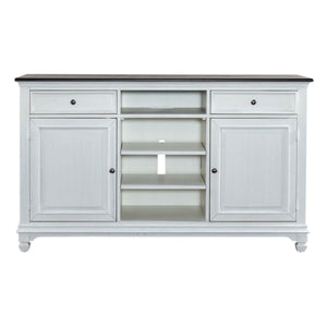 Liberty Furniture Allyson Park 68 Inch Highboy TV Console in Wirebrushed White image