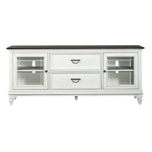 Liberty Furniture Allyson Park Entertainment TV Stand in Wirebrushed White image