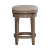 Liberty Furniture City Scape Upholstered Swivel Console Stool in White Oak Veneers