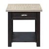 Heatherbrook Drawer End Table in Charcoal and Ash