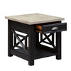 Heatherbrook Drawer End Table in Charcoal and Ash