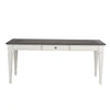 Allyson Park Rectangular Leg Table in White with Charcoal image