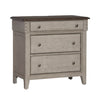 Ivy Hollow 3 Drawer Bedside Chest w/ Charging Station in Weathered Linen