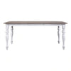 Ocean Isle Rectangular Leg Table in Antique White with Weathered Pine image