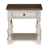 Morgan Creek End Table in Antique White