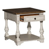 Morgan Creek End Table in Antique White