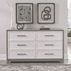 Palmetto Heights 6 Drawer Dresser in Shell White and Driftwood image